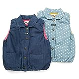 【アウトレット】Bobson ベスト (80～130cm) キムラタンの子供服 ネイビーブルー 120 ( 77414x77914-153 )