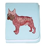 CafePress – French Bulldog – スーパーソフトベビー毛布、新生児おくるみ ブルー 057170214025CD2