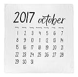 モダンバーラップ Modern Burlap おくるみ 1枚 オーガニック コットン モスリン スワドル ブランケット カレンダー OCTOBER 2017