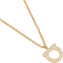 Salvatore Ferragamo ゴールド ネックレス　ウィメンズ Gancini crystals necklace - L - Women | Ferragamo
