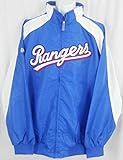Texas Rangers MLBマジェスティックTextured Full Zipブルージャケットビッグ＆トールサイズ 5XT