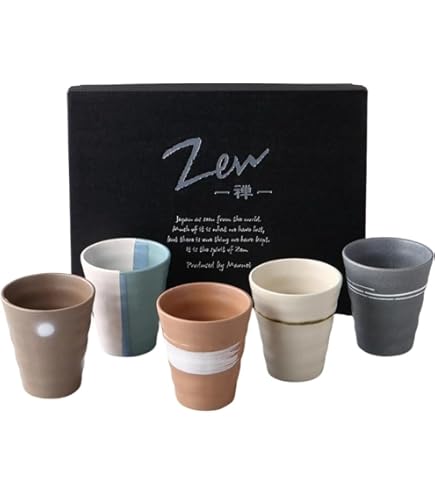 Amazon｜ZEN-禅- 5柄セット フリーカップ 250cc ドットペイント