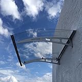 ひさしっくす　おしゃれ庇　ひさし　EAモデル (W120cm, ボード：クリア　ブラケット：シルバー)