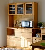 ISSEIKI キッチンオープンボード 幅120 ナチュラル 木製 大型開梱設置便 【ER-01-6】