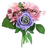 花束 造花 8本セット cnomg ローズ ダリア インテリア造花 結婚式 パーティ 撮影 舞台 寿退社