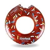 Klearlook ドーナツフロート浮き輪 子供用 直径60cm TPU素材 (チョコレート)