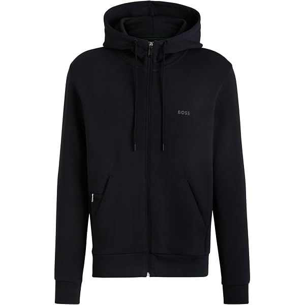 Amazon | [BOSS] [ボス] ロゴパッチ ミックスマテリアル ジップアップ