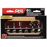 SKIL 91006 6-Piece Carbide Router Bit Set in Wooden Storage Case by Skil