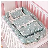 妖八 ベビーベッド,柔らかい 快適 ポータブル ベビーマットレス ,適0-24月大赤ちゃん (グリーン)