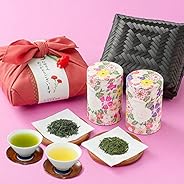 母の日 高級日本茶2種 備長炭火入れ 静岡茶 掛川茶 ギフト 竹かご入り プレゼント 風呂敷包み 母の日ギフト 川本屋茶舗