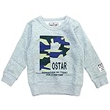 (ポスター) POSTAR 日本製　カモロゴプリントトレーナー　杢グレー 110cm