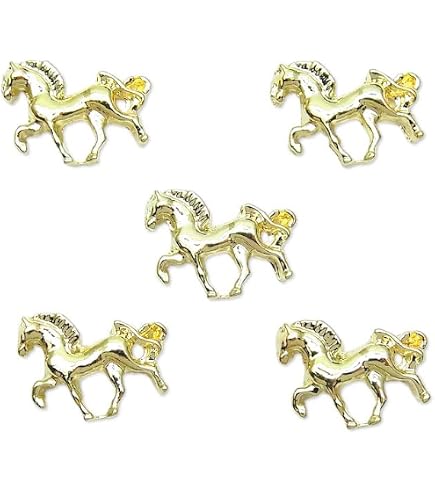 【オーダー受付中】競走馬 ネイルパーツ Amazon | 【jewel】メタルネイルパーツ ホースシュー 5個入 ゴールドor