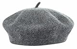 GEMVIE ベレー帽 キッズ フェルトハット 子供用 ハット ワッチキャップ 女の子 女児 ガールズ 礼帽 シンプル キャップ 無地 ベーシック帽子 グレー