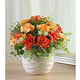 Linyuan 安定した品質 Artificial Flowers 造花 19 Head Hibiscus Bush with Buds for Indoor Decoration