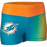 KLEW NFLマイアミ・ドルフィンズグラデーション印刷Bootieショーツ、XL、グリーン