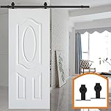 HomeDeco Hardware レール 引き戸 吊り引き戸 金物 室内ドア ドア用金物 扉 金具 6.6 FT (2.00メートル) シングルドア