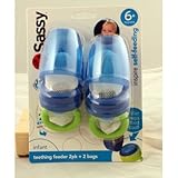 Sassy サッシー 赤ちゃんが自分で食べられる ティージングフィーダー2個セット(ブルー)［並行輸入品］