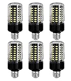 WestDeer 6-Pack 9W E26 85 LED 5736 SMD LED Corn Bulb,Replacement Incandescent Bulbs,Cool White light