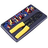 volflashy 100pcs コールド 挿入 ターミナル コネクタ アダプタ+AWG ワイヤー ケーブル クリンパー カッター プライヤー クランプ