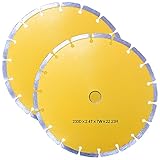 【2枚セット】ダイヤモンドカッター 230mm セグメント 乾式 コンクリート ブロック タイル レンガ 切断用 刃 ダイヤモンド カッター 替刃 替え刃 DC230