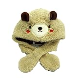 【SiShuNon/シシュノン】クマパンダモコモコボアメット ボア ベビー 帽子 クマ パンダ S 10 ベージュ