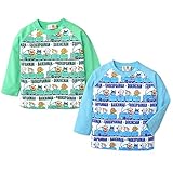 ベビー服 男の子 Tシャツ 長袖 アンパンマン キャラプリント カラー切替 男児 ベビー (1.グリーン/80cm)