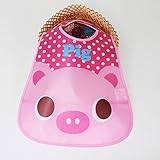 杜屋トヤ　ベビー用品　食事用スタイ　よだれかけ　ビブ　マジックテープ　かわいい　苺　アニマル　動物　カー　出産祝い　プレゼント　保育園　45 x 28 cm (I)