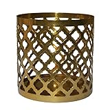 DakshCraft Iron Brass Platine Candles Stand Golden color Gifts for diwali home d?cor outdoor or indo