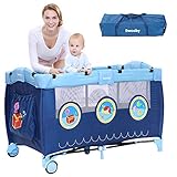 (ヘラサ)Herasa　ベビーベッド 折りたたみ　ポータブル 　収納袋付き　ミニベビーベッド　ゲームベッド　コンパクト　オムツ交換台が付き