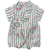 YY-Natuhi フルーツ柄 袴風 ベビー服 ロンパース 女の子 男の子 半袖 カバーオール 男女兼用 赤ちゃん 新生児 ボディースーツ 綿 春夏秋 通気性 柔らかい 部屋着 出産祝い 七五三 (7