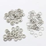 KUKU工房 リングスナップボタン 11mm 50組セット アメリカンホック アメリカンスナップ (シルバー50組)