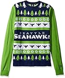 Seattle Seahawks Men's NFL "One Too Many" Wordmark Ugly Sweater