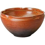 信楽焼　信楽BEST SELECTION　水鉢　火色花型　12号　全高19cm×幅35cm