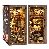 ドールハウス ブックヌックキット ミニチュアハウス DIY 立体 手作り 木製 趣味 贈り物 プレゼント 大人 子供 親子で楽しめる 知育クラフト (マジックナイト) [並行輸入品]