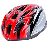 ヘルメット 子供用　10歳以上向け 56-61cm 調整可 自転車　ジュニア 軽量 通勤通学 自転車用品 サイクリング スケートボード用 ダイヤル X31レッド