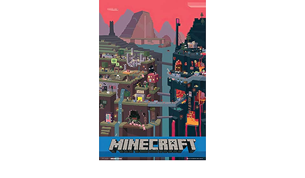 Amazon Co Jp マインクラフト ゲームポスター ザ マインクラフト ワールド サイズ 24インチ X 36インチ ポスター ポスターストリップセット 本