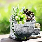 Moobom 植木鉢 おしゃれ プランター ガーデニング フラワーポット 寄せ植え 多肉植物 樹脂