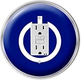 Rikki Knight RND-GFISINGLE-99 Power on Off Button Round Single GFI Light Switch Plate [並行輸入品]