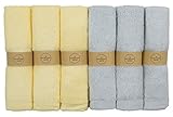 The Motherhood Collection 6 ULTRA SOFT Baby Bath Washcloths, 100% Natural Bamboo Towels, Neutral Col
