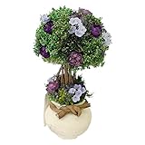 パラボッセオリジナル ドライフラワー キャンディトピアリー 小 パープル ケース入 横幅15cmx奥行15cmx高さ26cm dry flowers topiary