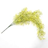 Luyue人工フェイクHanging Vine文字列植物ホームガーデン壁装飾、1のパック 33 inches イエロー