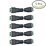 Liwinting 5オス+ 5メスDCコネクタ、2.1×5.5mm DC電源ケーブルジャックアダプタLEDストリップライト用コネクタプラグ、テープライトケーブル、CCTVカメラ、DC 12Vを使用（