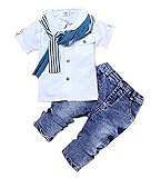 (ビグッド)Bigood キッズ 子供用 男の子 シャツ トップス＋ロングパンツ 上下 2点セット セットアップ カジュアル（2T）