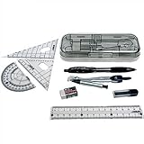 function-ruler弓コンパス学校試験特別な図面セット/テープ/定規/三角形/ 7または8倍学校ツールBussola / t001 5646345073832