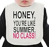 Honey You're Like Summer No Class Slogan ネクタイを有する有機ビブ Medium