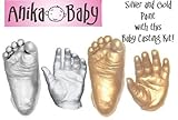 Basic Baby Casting Kit Materials (3D Handprint & Footprint Casts Kit) with Metallic Silver & Gold pa