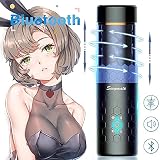 電動オナホール 強力吸盤 回転 全自動高速ピスト＆ンおなほー る 電動 リアル 4D Bluetooth膣道 5段ピストン×3種類回転 .爆発ワンボタン＆一時停止機能付き アダルトグッズ 男性用