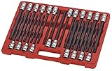 JTC 22PCS 12.7mm コンビネーションソケットビットセット トルクス 六角 トリプルスクエア ロング ビット ソケット 22pcs セット JTC5329