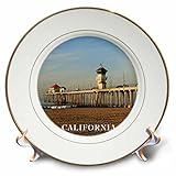 CP _ 80862フローレンAmerica The Beautiful – Pier at Huntington Beach California – プレート 8" cp_80862_1