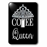Xander面白い引用 – コーヒークイーン、白文字with a picture of a Tiara – 照明スイッチカバー – シングルトグルスイッチ( LSP _ 245029 _ 1 )